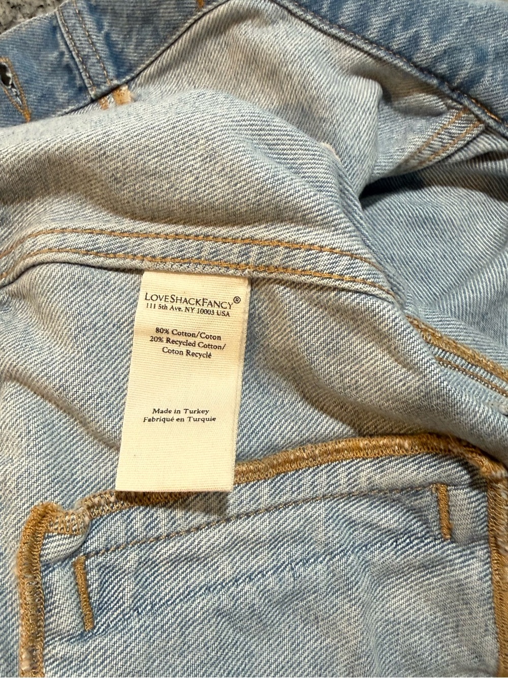 LoveShackFancy Bardot Cherry Denim Jacket - Picture 8 of 15